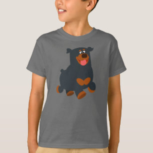 Camiseta de rottweiler de dibujos animados jugueto