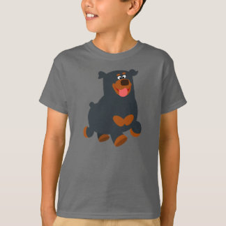 Camiseta de rottweiler de dibujos animados jugueto