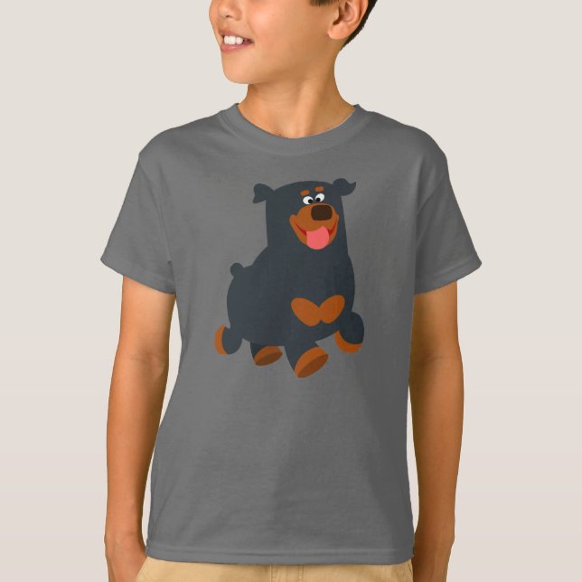 Camiseta de rottweiler de dibujos animados jugueto (Anverso)