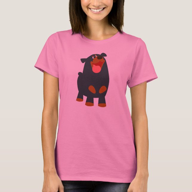 Camiseta de rottweiler mujer Personalizado amigabl (Anverso)