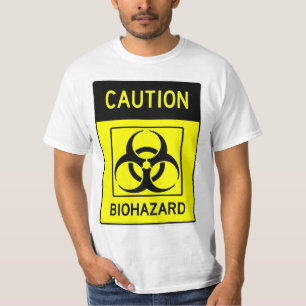 Camiseta de Rótulo BIOHAZARD muy divertida