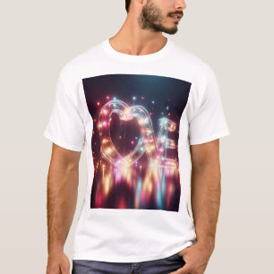 Camiseta de Rótulo de amor transparente
