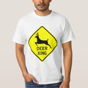 Camiseta de Rótulo de cruzamiento de ciervos muy 