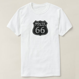 Camiseta de RÓTULO de GRUNGE NEGRO ROUTE 66 mascul