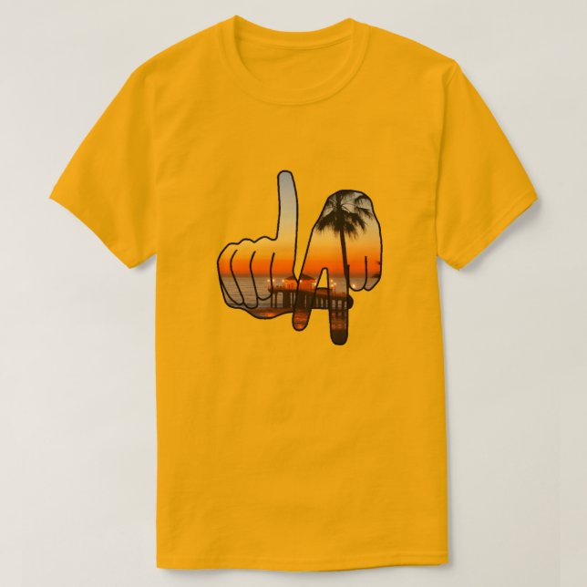 Camiseta de Rótulo de La Mano de Los Ángeles (Diseño del anverso)