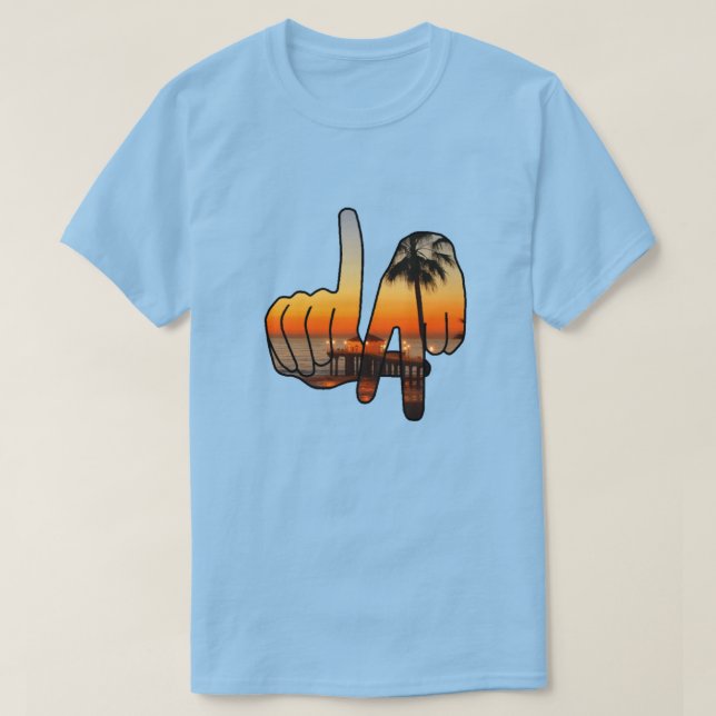 Camiseta de Rótulo de la mano de Los Ángeles (Diseño del anverso)