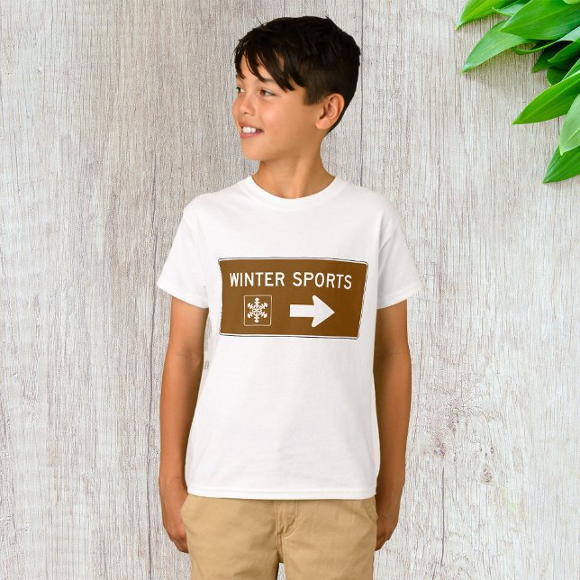 Camiseta de Rótulo de Winter Sports Road (Subido por el creador)