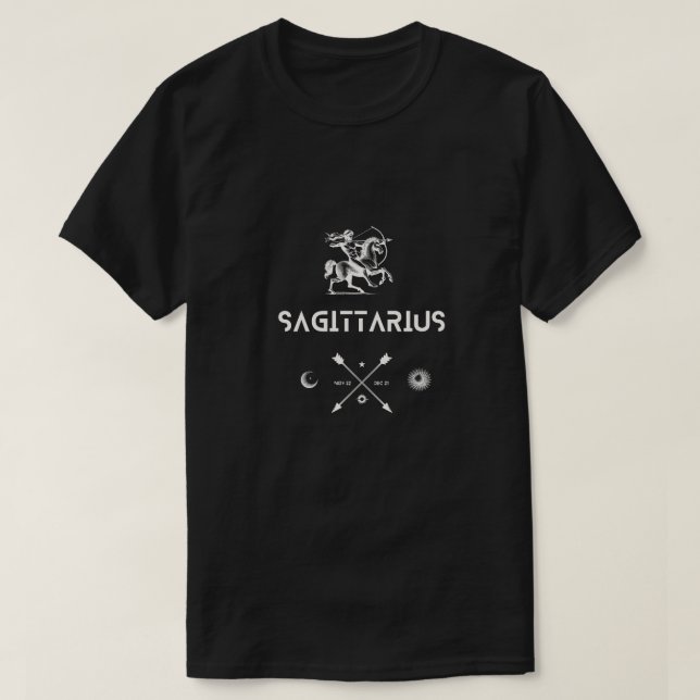 Camiseta de Rótulo Sagittarius Zodiac (Diseño del anverso)