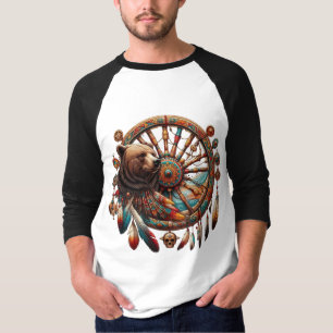 Camiseta de rueda de la medicina tribal