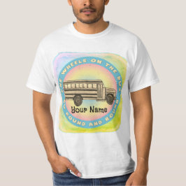 Camiseta de ruedas de autobús escolar