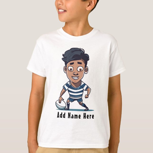 Camiseta de rugby de niño personalizada (Anverso)