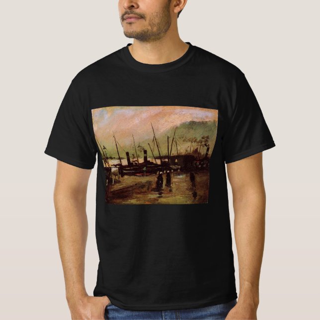 Camiseta De Ruijterkade en Ámsterdam por Vincent van Gogh (Anverso)