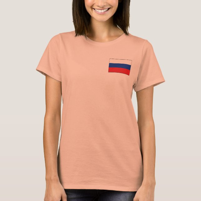 Camiseta de Rusia Bandera + Mapa (Anverso)