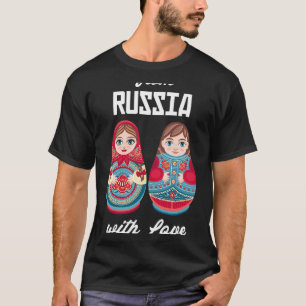 Camiseta De Rusia con amor Matryoshka Anidación de recuerdo