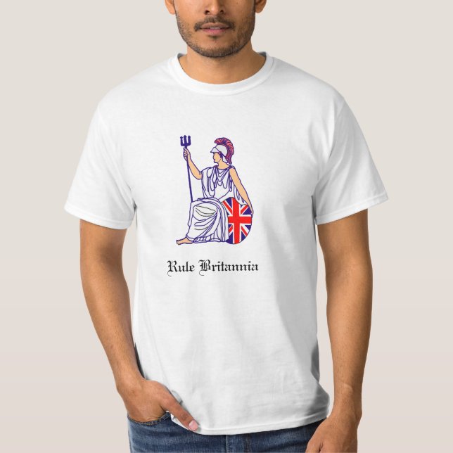 CAMISETA DE S DE LOS HOMBRES DE LA REGLA BRITANNIA (Anverso)
