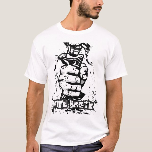 CAMISETA DE S DE LOS HOMBRES DEL BATIDOR DE ESPOSA (Anverso)
