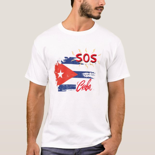 Camiseta de S.O.S. CUBA (Anverso)