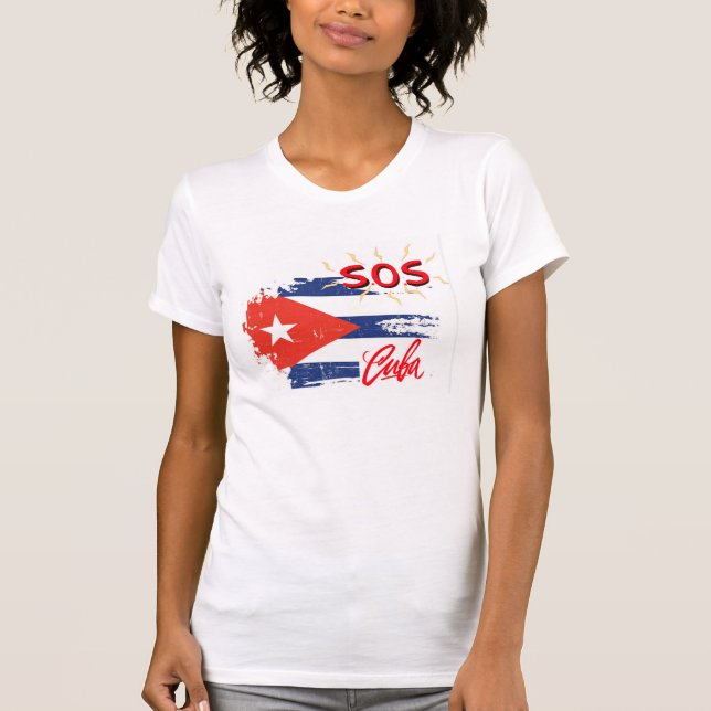 Camiseta de S.O.S. CUBA (Anverso)