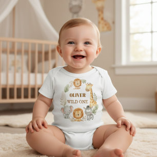 Camiseta de safari para bebé en su 1er cumpleaños