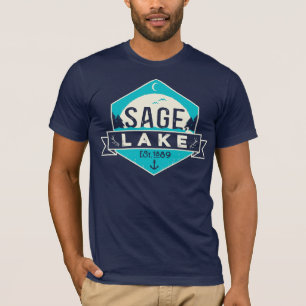 Camiseta de Sage Lake Emblem con impresión traser