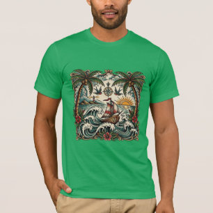 Camiseta de Sailor Jerry Style Tropical Paradise –