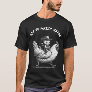 Camiseta De Salida A Wreak Havoc: Cowboy Funny Cat