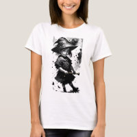 Camiseta de salpicaduras de tinta negra de niña br