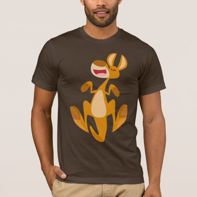 Camiseta de salto del canguro del dibujo animado (Anverso)