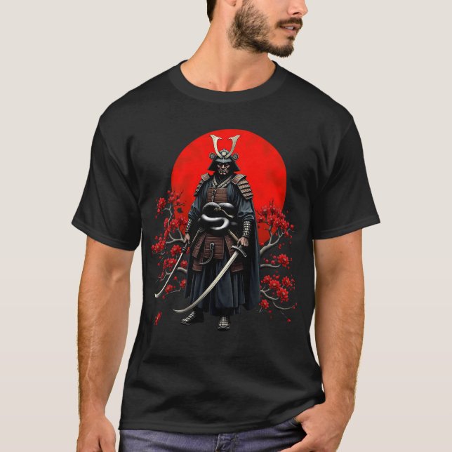 Camiseta de Samurái Japonés Guerrero (Anverso)