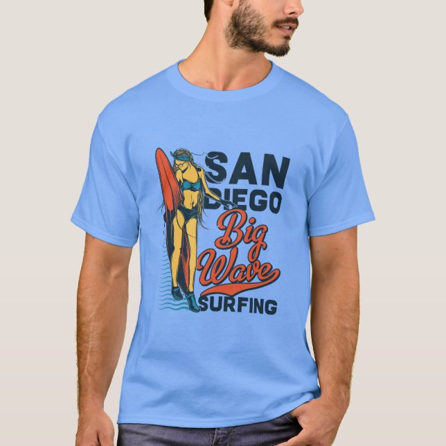 Camiseta de San Diego Big Wave Surfing (Anverso)