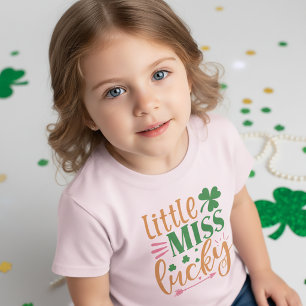 Camiseta de San Patricio Little Miss Lucky para ni