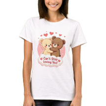 Camiseta de San Valentín adorable 'No puedo dejar 