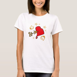 Camiseta de San Valentín con corazón y flecha