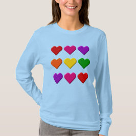 Camiseta de San Valentín Corazón de Largo Sleeve