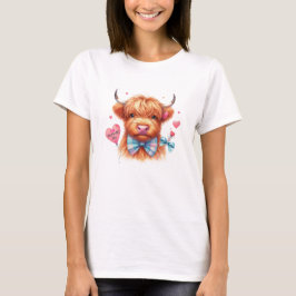 Camiseta de San Valentín Cute Highland