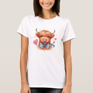 Camiseta de San Valentín Cute Highland