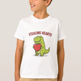 Camiseta de San Valentín de Dinosaurio T-Rex Ladró