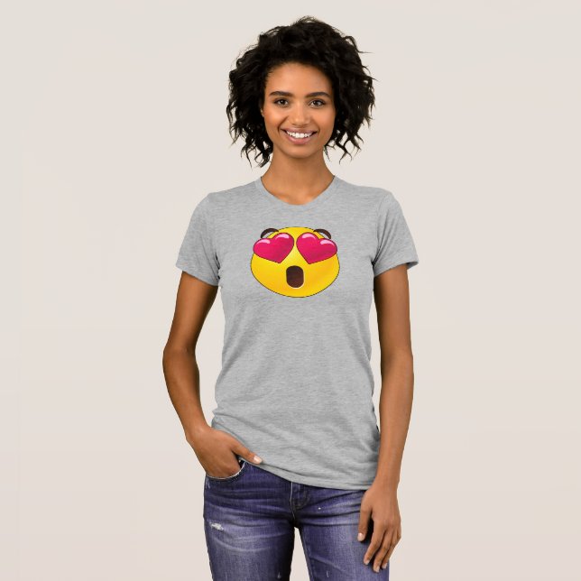 Camiseta de San Valentín de los ojos del corazón d (Anverso completo)