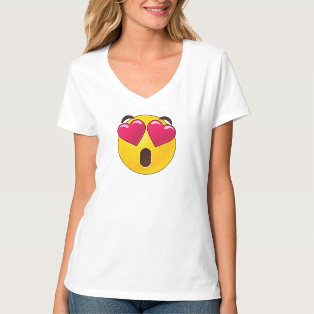 Camiseta de San Valentín de los ojos del corazón d (Anverso)