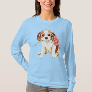 Camiseta de San Valentín Rosa Cavalier Long Sleeve