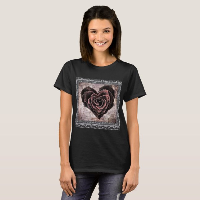 Camiseta de San Valentín, Rosa gótico (Anverso completo)