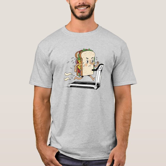 Camiseta de Sandwich en marcha | Gracioso Tee de C (Anverso)