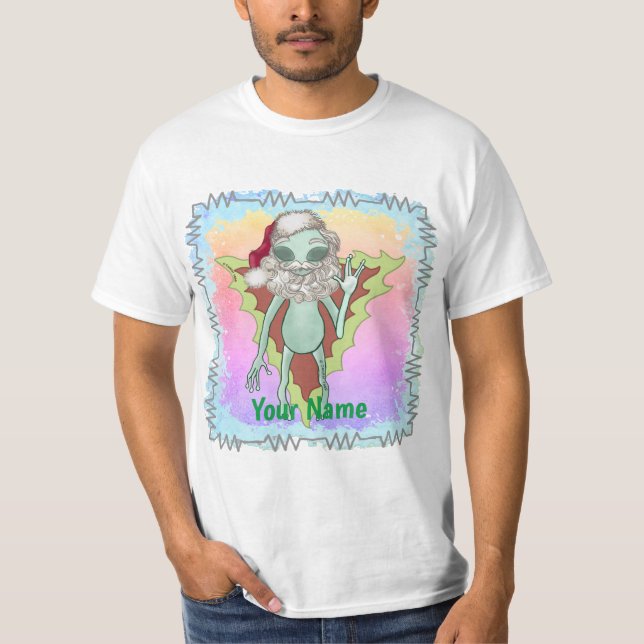 Camiseta de Santa Alien de Ciencia Ficción (Anverso)