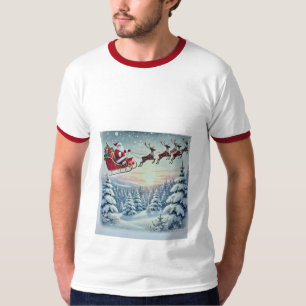 Camiseta de Santa Claus Lluvia Ciervo