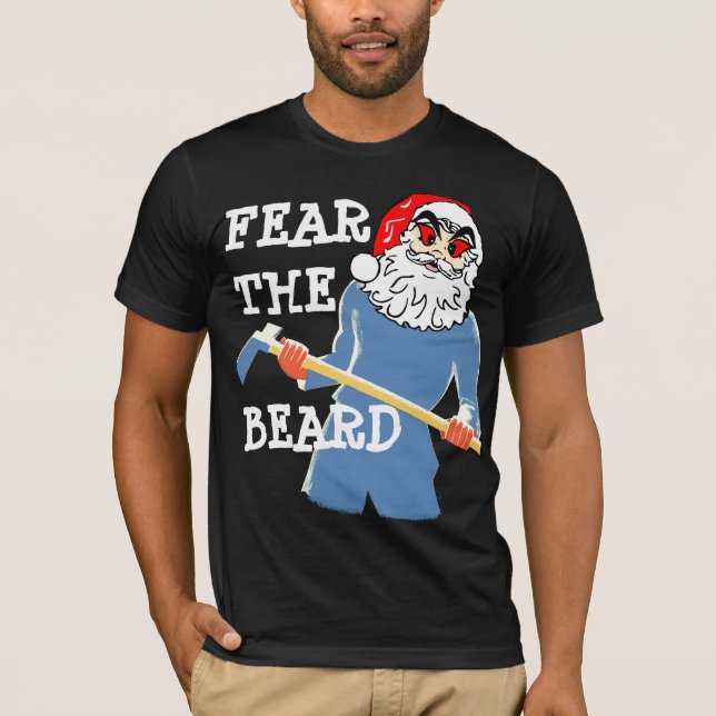 camiseta de santa de la barba del miedo mala (Anverso)