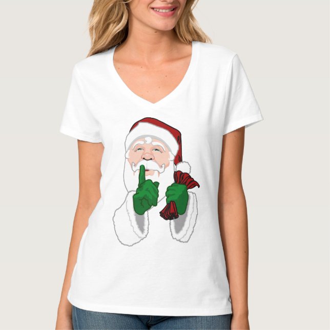 Camiseta de Santa de las mujeres lindas de la (Anverso)