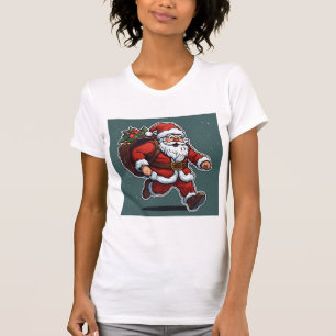 Camiseta de Santa Sprint con asombro