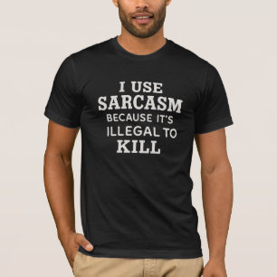 Camiseta de Sarcasmo - Diseño de Humor "Ilegal Mat