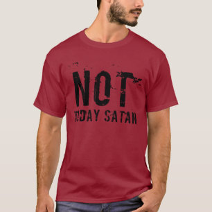 Camiseta de Satan de los hombres no hoy