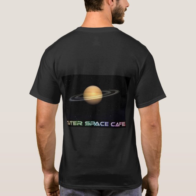 Camiseta de Saturno para OuterSpaceCafe (Reverso)